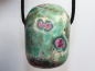 Preview: ruby in fuchsite with cord or silver 925