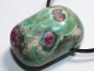 Preview: ruby in fuchsite with cord or silver 925
