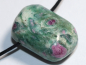 Preview: ruby in fuchsite with cord or silver 925