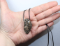 Preview: Turritella agate with cord or silver 925