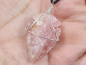 Preview: rose quartz with cord or silver 925