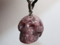 Preview: lepidolite with cord or silver 925