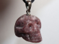 Preview: lepidolite with cord or silver 925