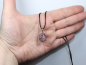 Preview: lepidolite with cord or silver 925