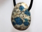 Preview: azurite in granite with cord or silver 925