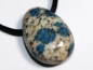 Preview: azurite in granite with cord or silver 925