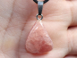 Preview: rhodochrosite with cord or silver 925