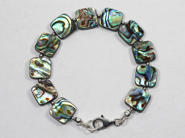 Preview: abalone shell with silver 925