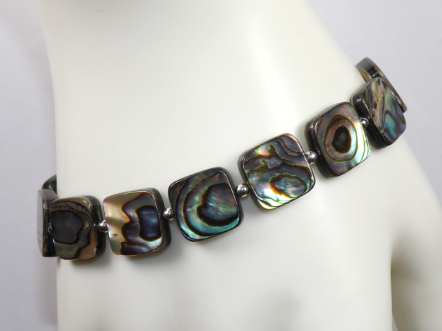 abalone shell with silver 925