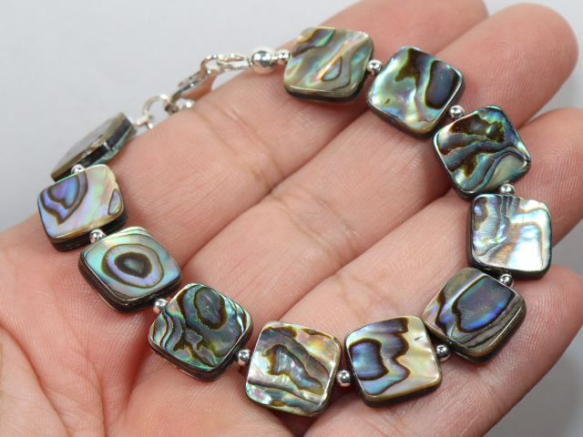 Preview: abalone shell with silver 925