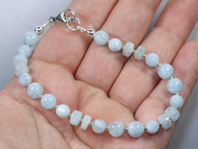 Preview: aquamarine with silver 925