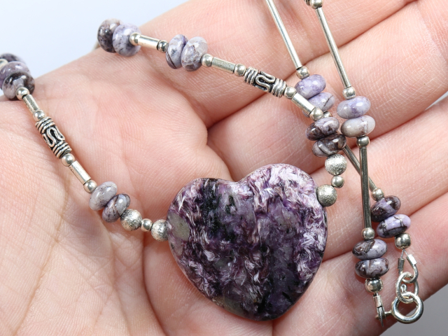 charoite with silver 925