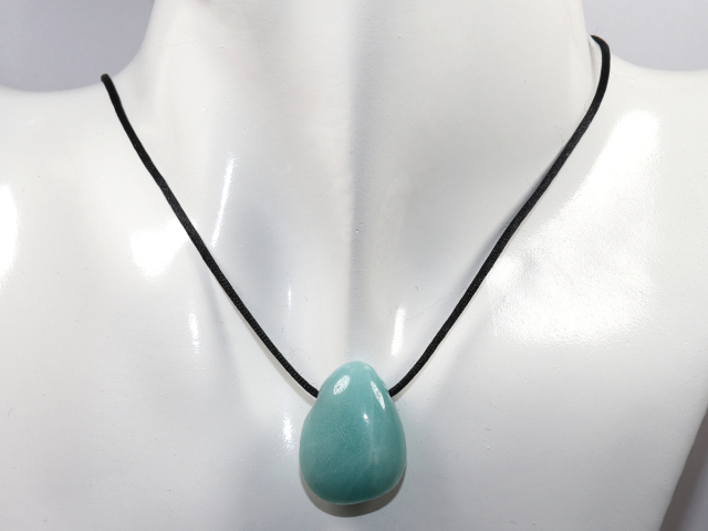 amazonite with cord or silver 925
