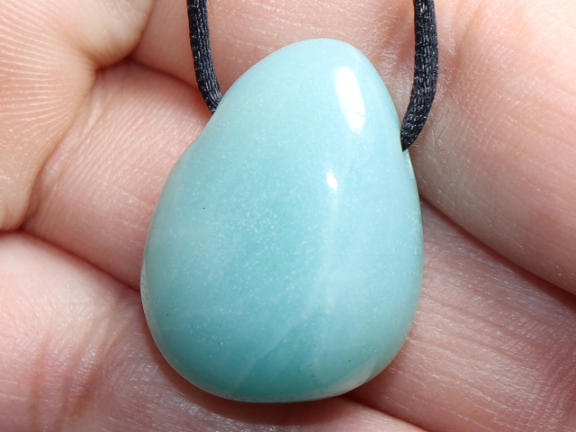 amazonite with cord or silver 925