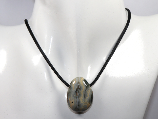 ocean jasper with cord or silver 925