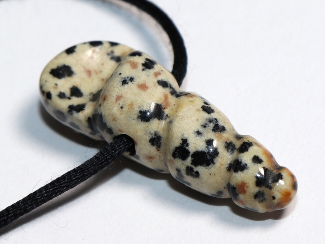 dalmatian stone with cord or silver 925
