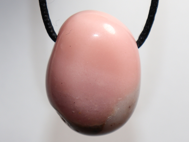 pink opal with cord or silver 925