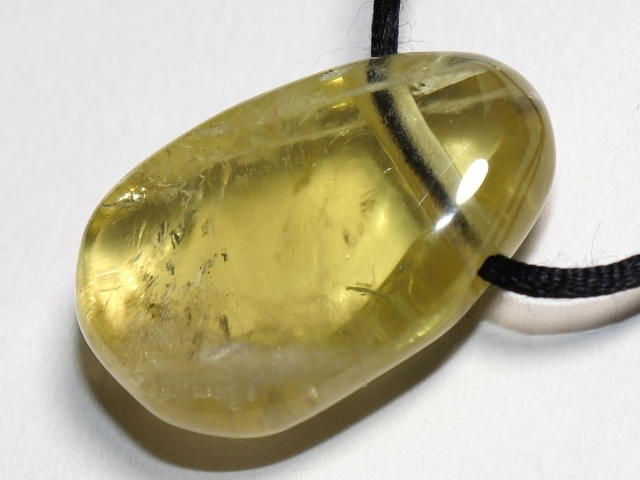 lemon quartz with cord or silver 925