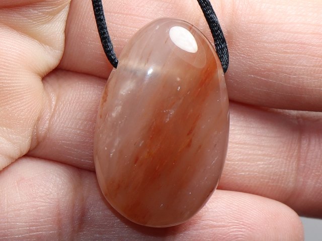 hematite quartz with cord or silver 925