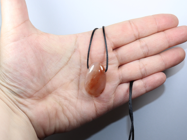 hematite quartz with cord or silver 925