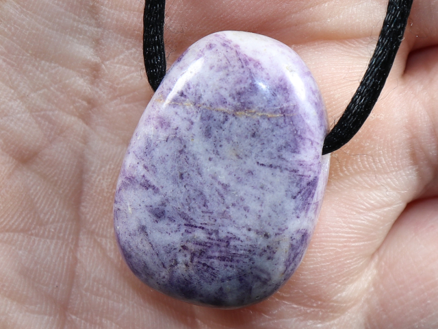 charoite with cord or silver 925