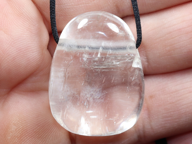 citrine with cord or silver 925