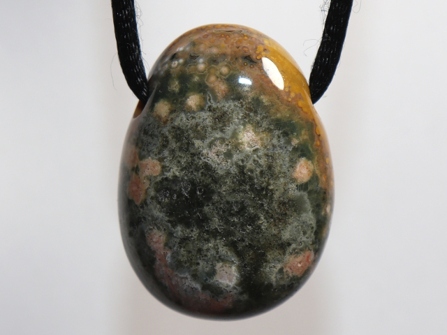 ocean jasper with cord or silver 925