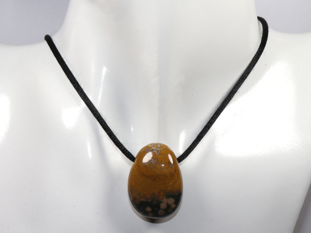 ocean jasper with cord or silver 925
