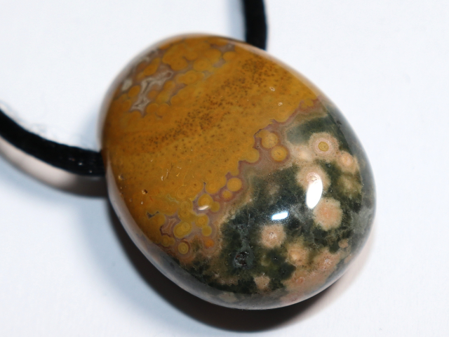 ocean jasper with cord or silver 925