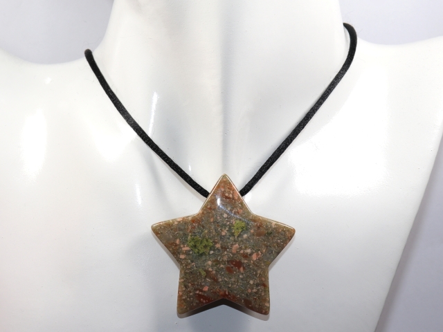 moss agate with cord or silver 925