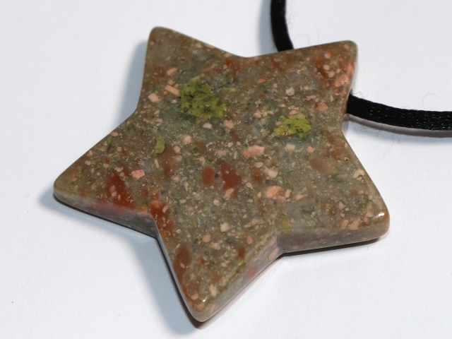 moss agate with cord or silver 925