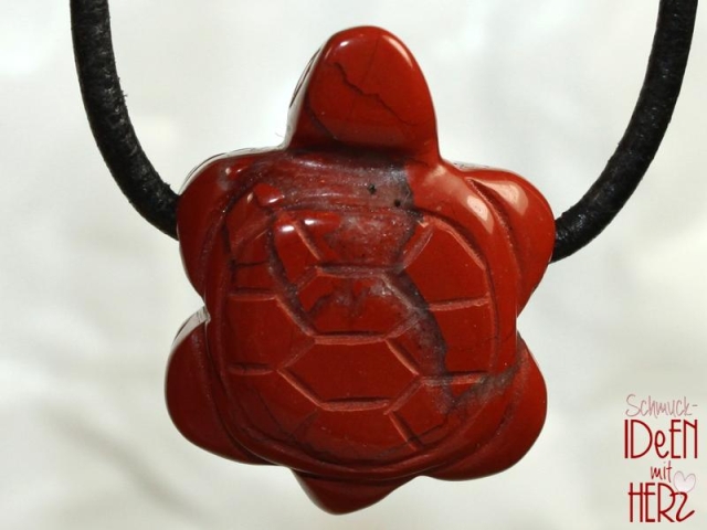 Red jasper on cord