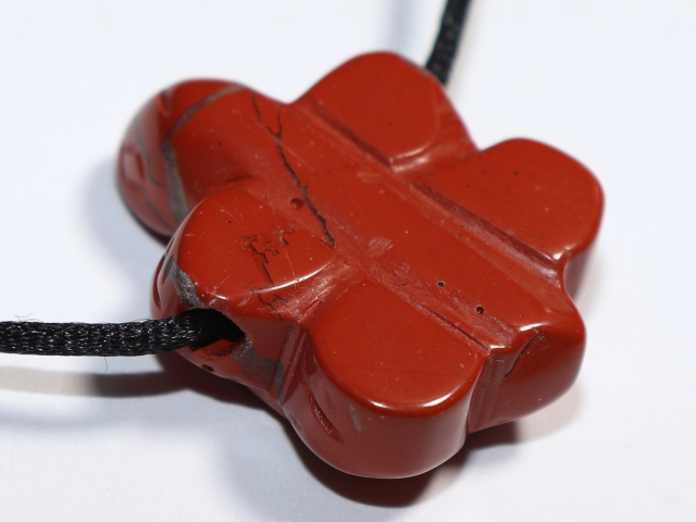 red jasper with cord or silver 925