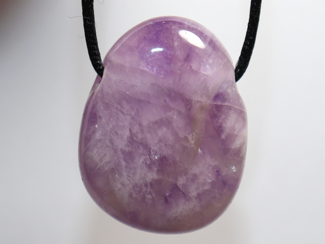 amethyst with cord or silver 925