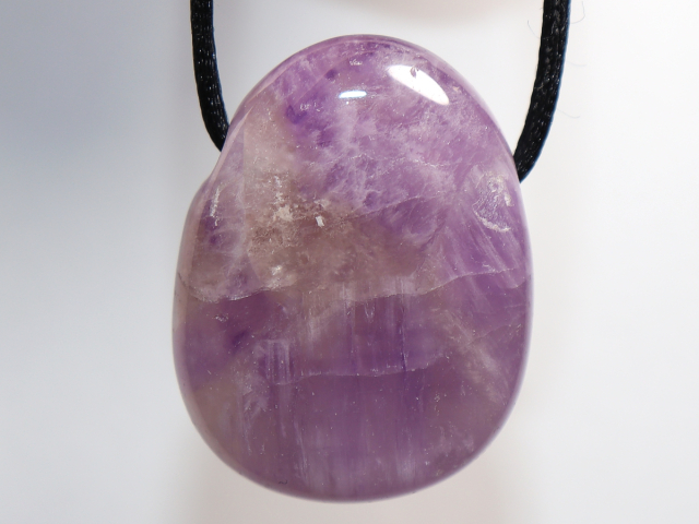 amethyst with cord or silver 925