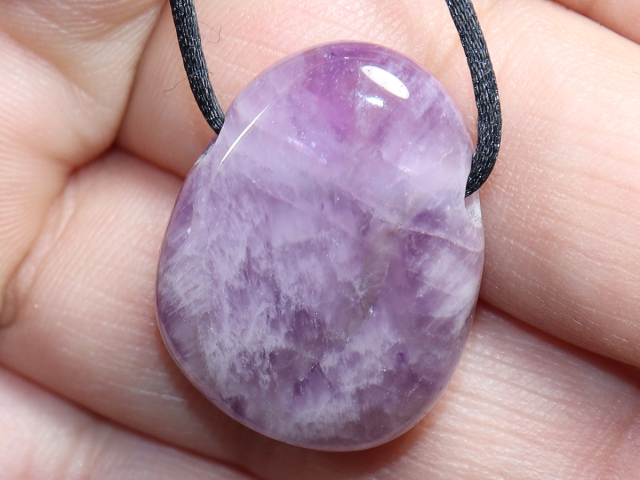 amethyst with cord or silver 925