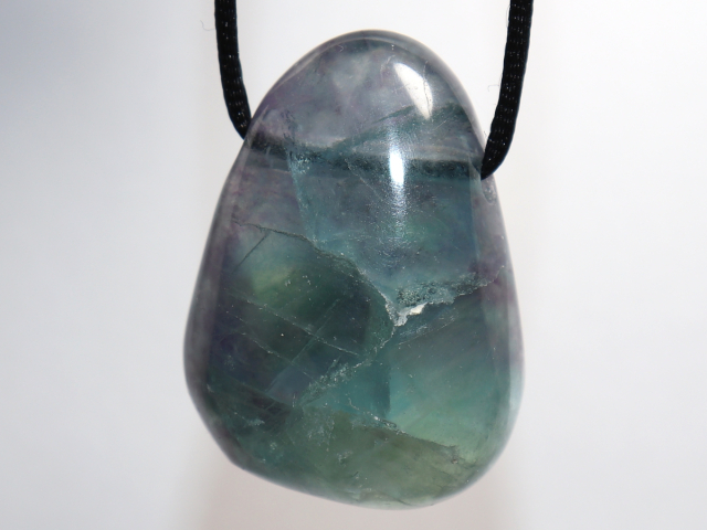 fluorite with cord or silver 925