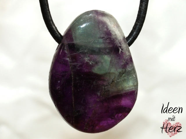 Fluorite on cord