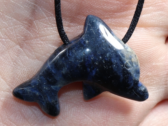 dumortierite with cord or silver 925