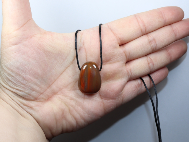 versteinertes Holz mit Band oder Silber 925