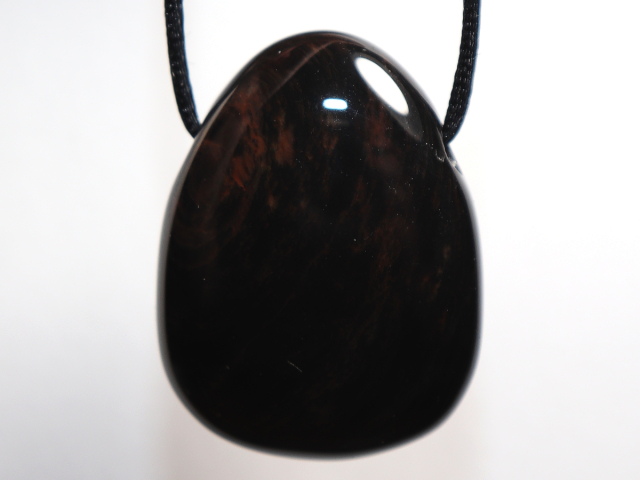 gold obsidian with cord or silver 925