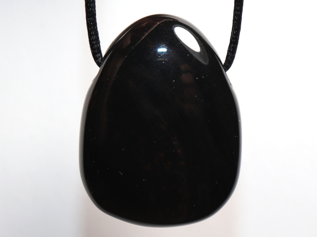 gold obsidian with cord or silver 925