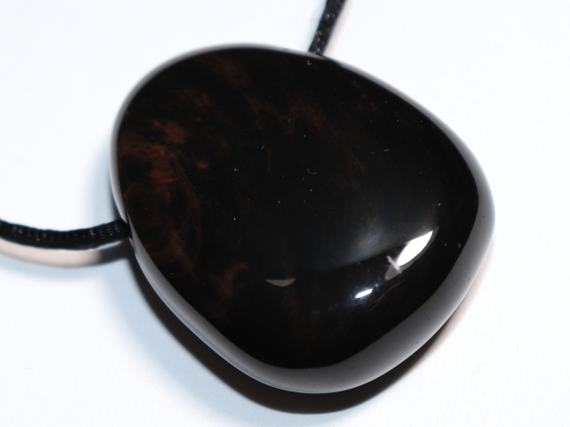 gold obsidian with cord or silver 925