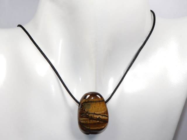 Tigerauge mit Band oder Silber 925