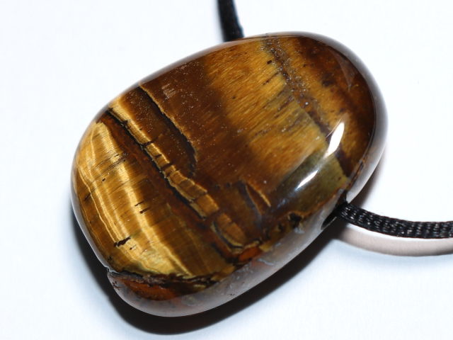 Tigerauge mit Band oder Silber 925
