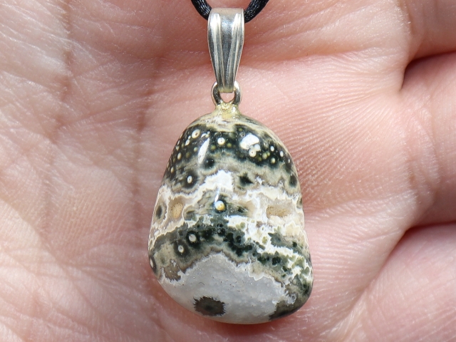 Ozeanjaspis mit Band oder Silber 925