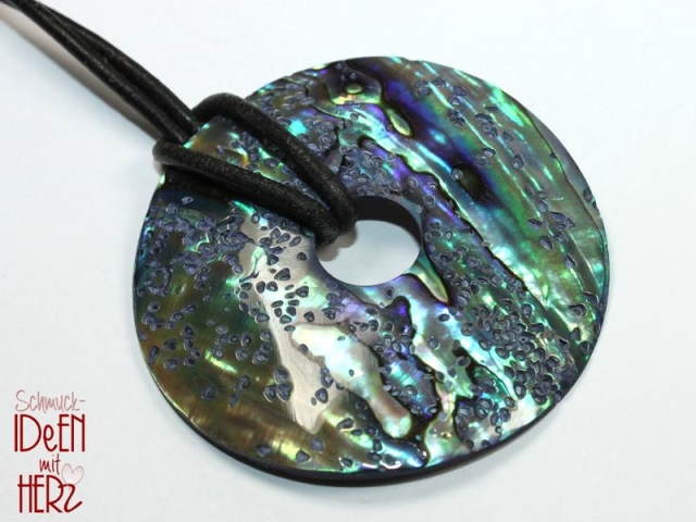 Abalone shell on cord