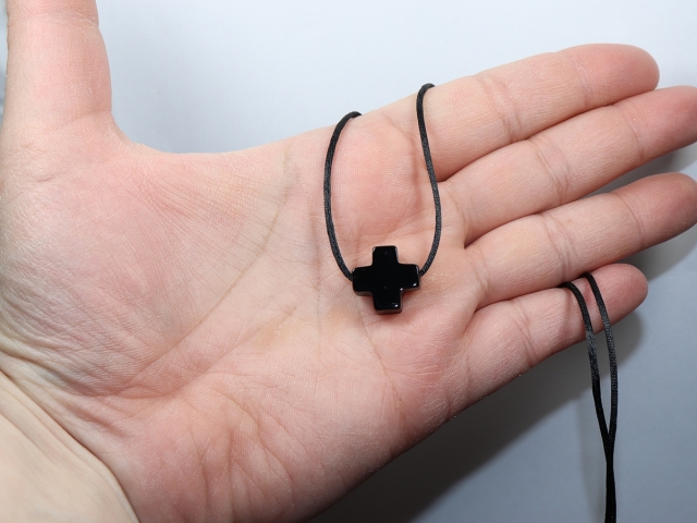 onyx with cord or silver 925