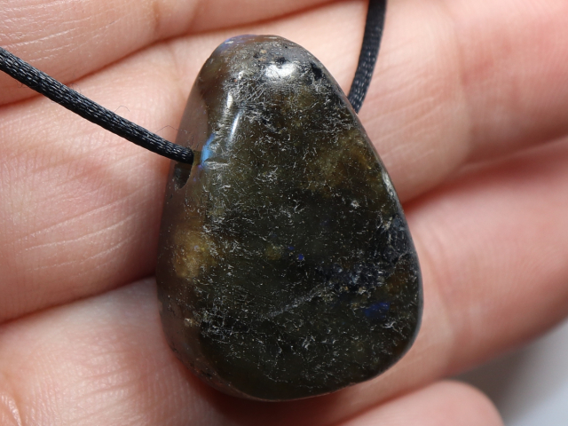 labradorite with cord or silver 925