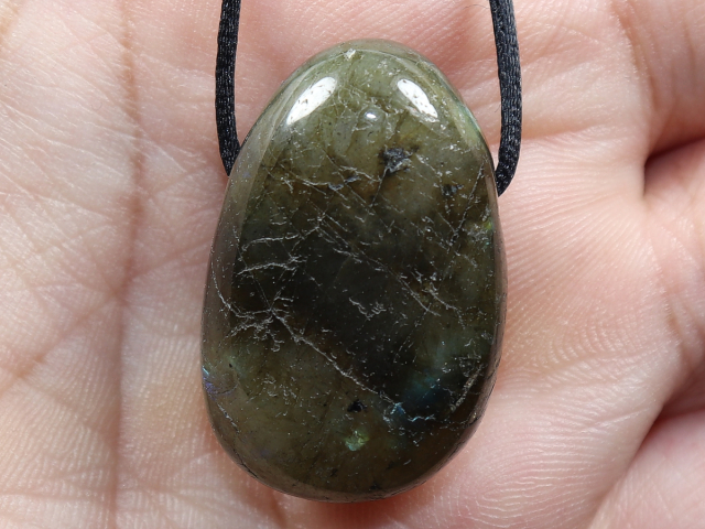 labradorite with cord or silver 925